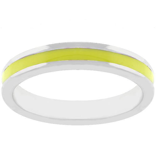 Yellow Enamel Eternity Ring freeshipping - Higher Class Elegance