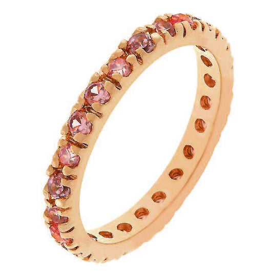 Pink Cubic Zirconia Eternity Ring freeshipping - Higher Class Elegance