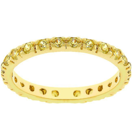 Yellow Cubic Zirconia Eternity Ring freeshipping - Higher Class Elegance