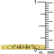 Yellow Cubic Zirconia Eternity Ring freeshipping - Higher Class Elegance
