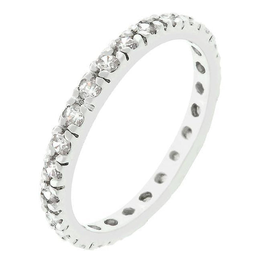 Clear Cubic Zirconia Eternity Ring freeshipping - Higher Class Elegance