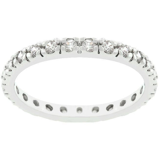 Clear Cubic Zirconia Eternity Ring freeshipping - Higher Class Elegance