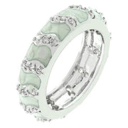 Gray Eternity Enamel Ring freeshipping - Higher Class Elegance