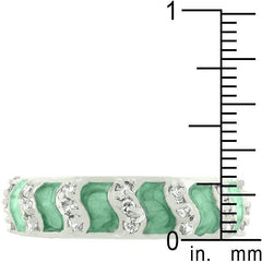 Aqua Eternity Enamel Ring freeshipping - Higher Class Elegance
