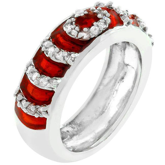 Garnet Enamel Ripple Ring freeshipping - Higher Class Elegance