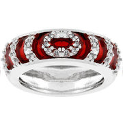 Garnet Enamel Ripple Ring freeshipping - Higher Class Elegance