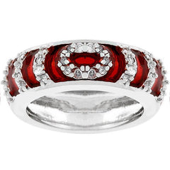 Garnet Enamel Ripple Ring freeshipping - Higher Class Elegance
