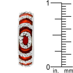 Garnet Enamel Ripple Ring freeshipping - Higher Class Elegance