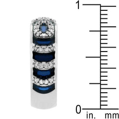 Navy Blue Enamel Ripple Ring freeshipping - Higher Class Elegance