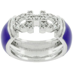 Purple Enamel Cubic Zirconia Ring freeshipping - Higher Class Elegance