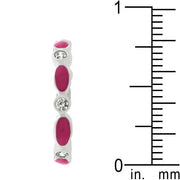 Fuchsia Link Enamel Stacker Ring freeshipping - Higher Class Elegance