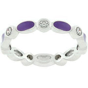 Purple Link Enamel Stacker Ring freeshipping - Higher Class Elegance