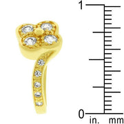 Cubic Zirconia Clover Ring freeshipping - Higher Class Elegance