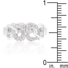 Linked Cubic Zirconia Hearts Ring freeshipping - Higher Class Elegance
