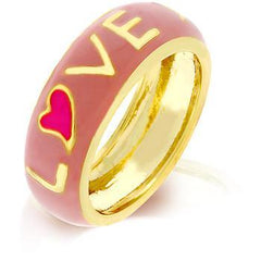 Love Is Pink Enamel Ring freeshipping - Higher Class Elegance