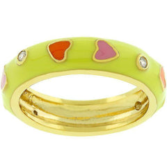 Sorbet Enamel Hearts Ring freeshipping - Higher Class Elegance