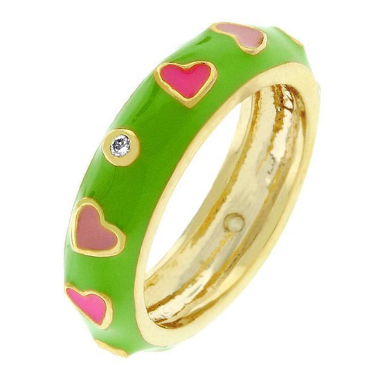 Tropical Enamel Hearts Ring freeshipping - Higher Class Elegance