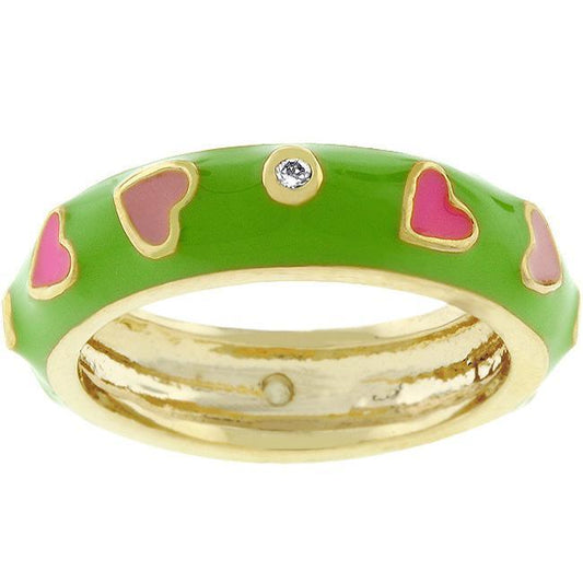Tropical Enamel Hearts Ring freeshipping - Higher Class Elegance