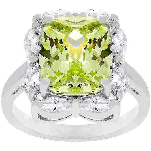 Marquise Framed Apple Green Ring freeshipping - Higher Class Elegance