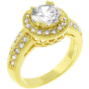 Pave Halo Vintage Crown Ring freeshipping - Higher Class Elegance