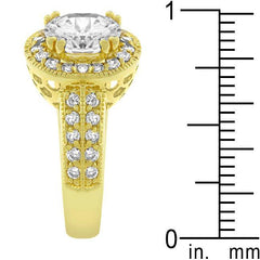 Pave Halo Vintage Crown Ring freeshipping - Higher Class Elegance