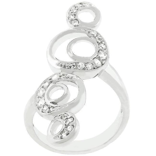 Crescent Moon Circle Ring freeshipping - Higher Class Elegance