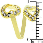 Dual Pave Hearts Ring freeshipping - Higher Class Elegance