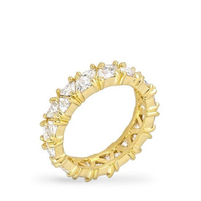 Golden Trillion Eternity Ring freeshipping - Higher Class Elegance