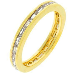 Golden White Eternity Ring freeshipping - Higher Class Elegance