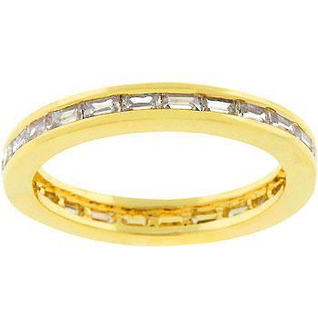 Golden White Eternity Ring freeshipping - Higher Class Elegance