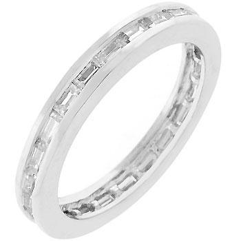 Rhodium Plated White Eternity Ring freeshipping - Higher Class Elegance