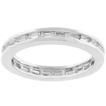 Rhodium Plated White Eternity Ring freeshipping - Higher Class Elegance