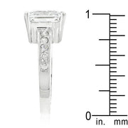 Classic Princess Cut Raised Pave Engagement Ring freeshipping - Higher Class Elegance