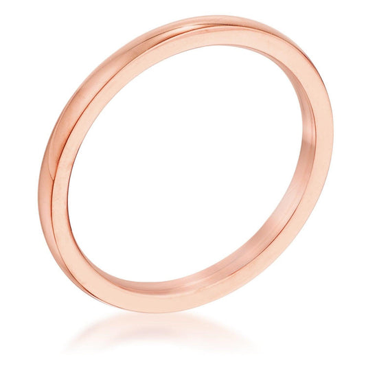 2 mm IPG Rose Goldtone Stainless Steel Wedding Band freeshipping - Higher Class Elegance