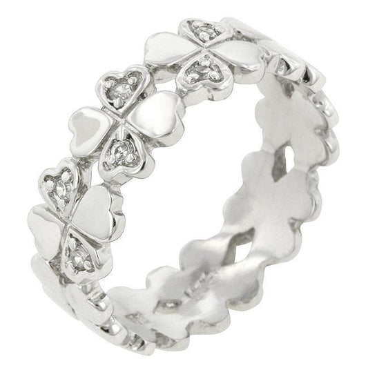Clover Hearts Ring Band freeshipping - Higher Class Elegance