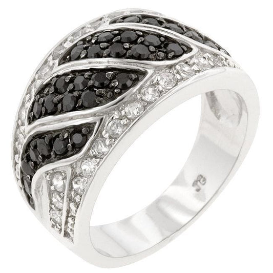 Black &amp; White Swirl Ring freeshipping - Higher Class Elegance