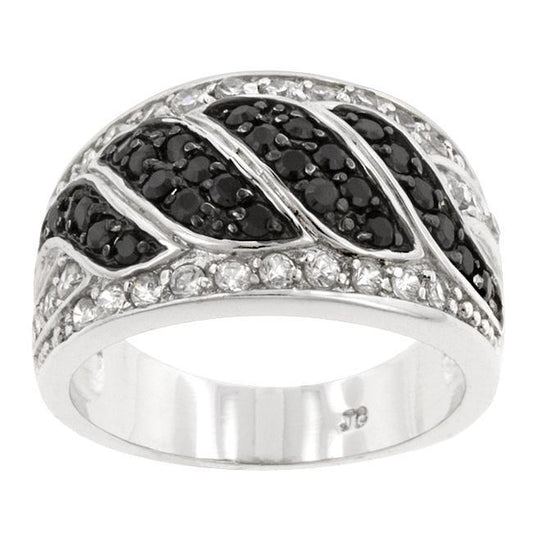 Black &amp; White Swirl Ring freeshipping - Higher Class Elegance
