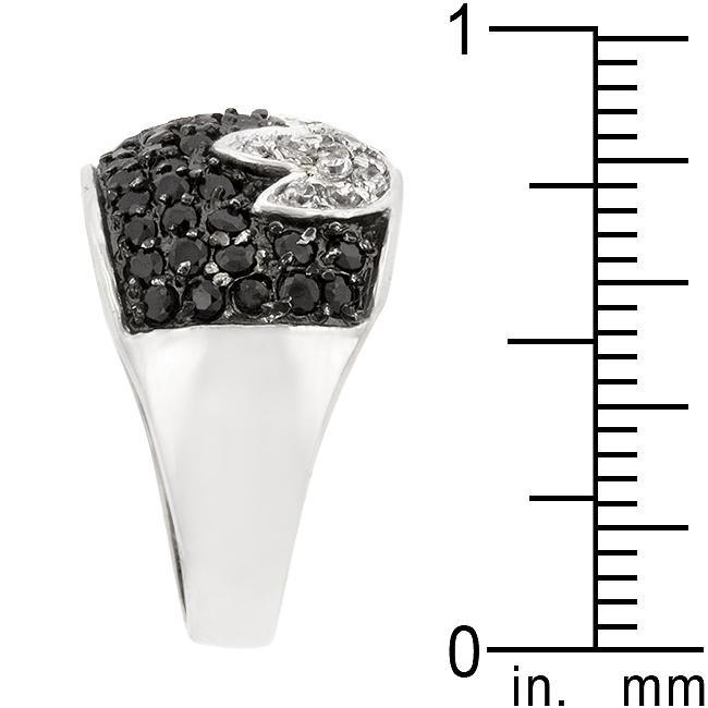 Black and White Tulip Ring freeshipping - Higher Class Elegance