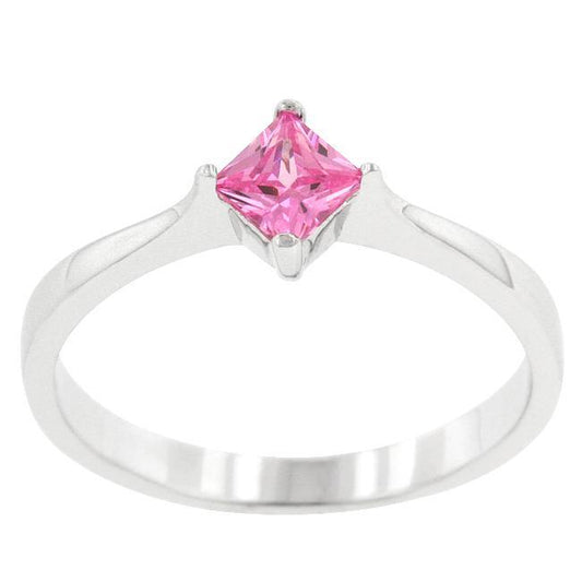 Classic Petite Pink Ice Solitaire Ring freeshipping - Higher Class Elegance