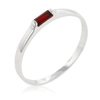 Red Petite Solitaire Ring freeshipping - Higher Class Elegance