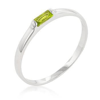 Peridot Petite Solitaire Ring freeshipping - Higher Class Elegance