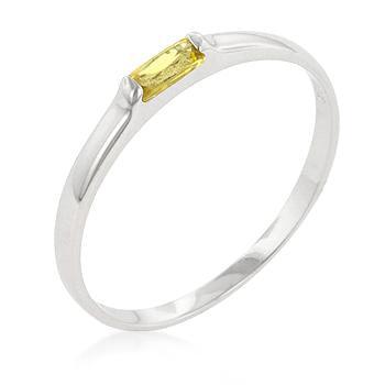 Yellow Petite Solitaire Ring freeshipping - Higher Class Elegance