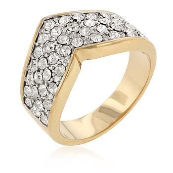 Chevron Pave Crystal Ring freeshipping - Higher Class Elegance
