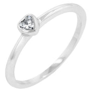 Clear Heart Solitaire Ring freeshipping - Higher Class Elegance