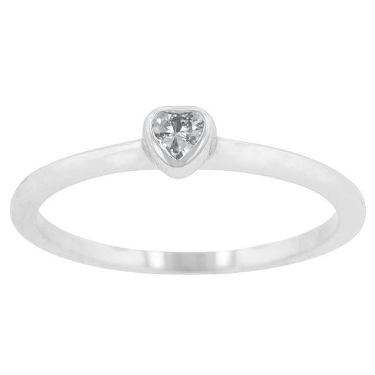 Clear Heart Solitaire Ring freeshipping - Higher Class Elegance