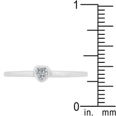 Clear Heart Solitaire Ring freeshipping - Higher Class Elegance