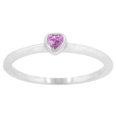 Mini Pink Heart Solitaire Ring freeshipping - Higher Class Elegance