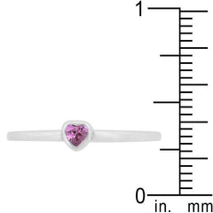 Mini Pink Heart Solitaire Ring freeshipping - Higher Class Elegance