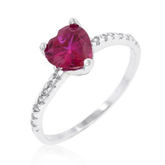 Ruby Red Heart Ring freeshipping - Higher Class Elegance