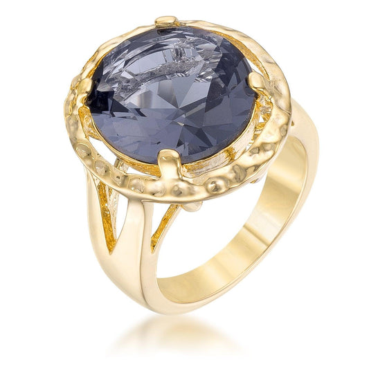 Smokey Cubic Zirconia Organic Ring freeshipping - Higher Class Elegance